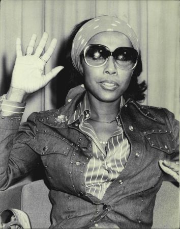 Diahann Carroll, actress, singer, arrived in Sydney today for an Opera House concert.