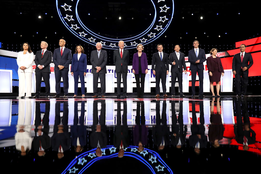 Democratic Presidential Candidates Participate In Fourth Debate In Ohio