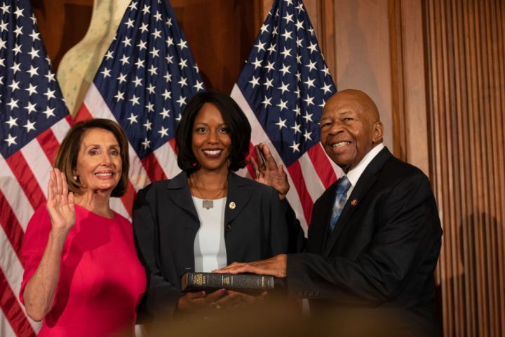 Newly Elected House Speaker Nancy Pelosi Holds Ceremonial Swearing-In