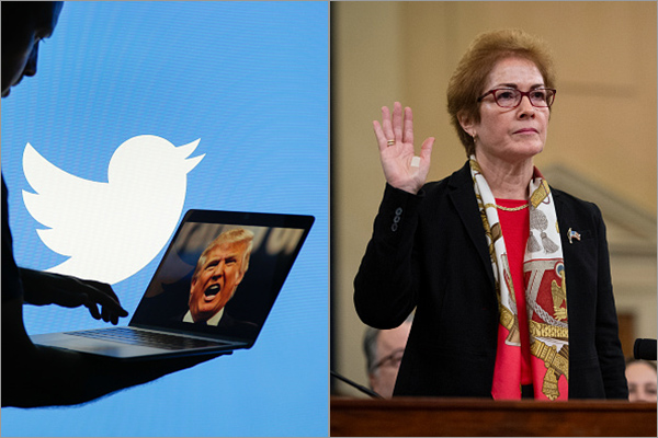 Trump Twitter and Marie Yavanovitch