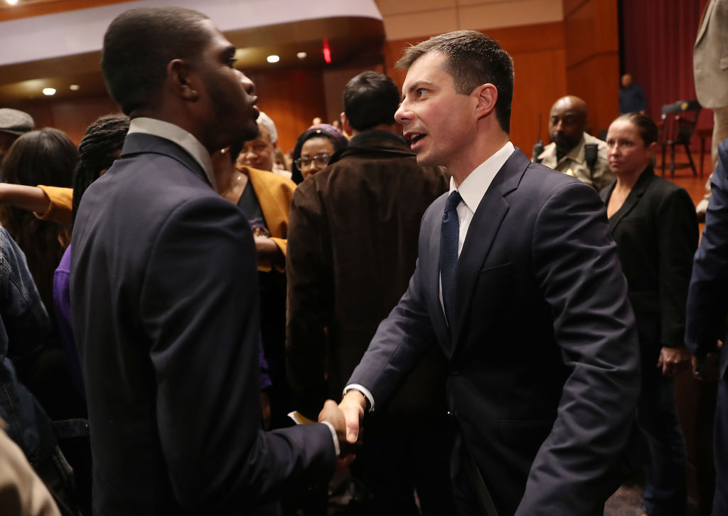 Presidential Candidate Pete Buttigieg Campaigns At Morehouse College In Atlanta