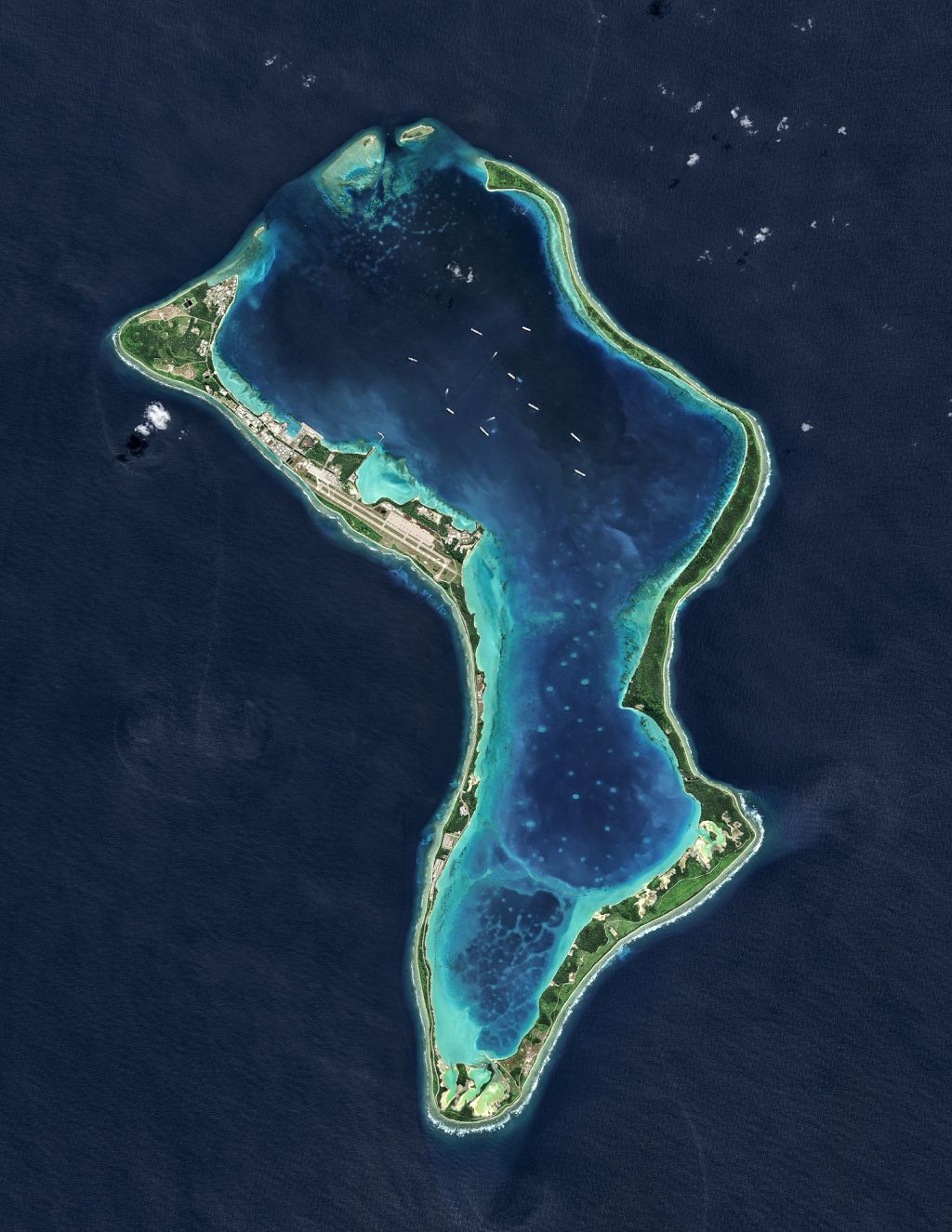 Satellite view of the Diego Garcia