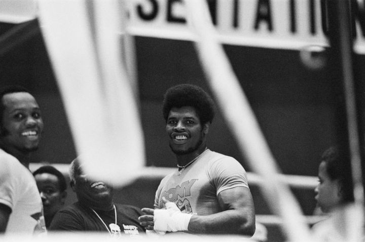 Leon Spinks in his training camp