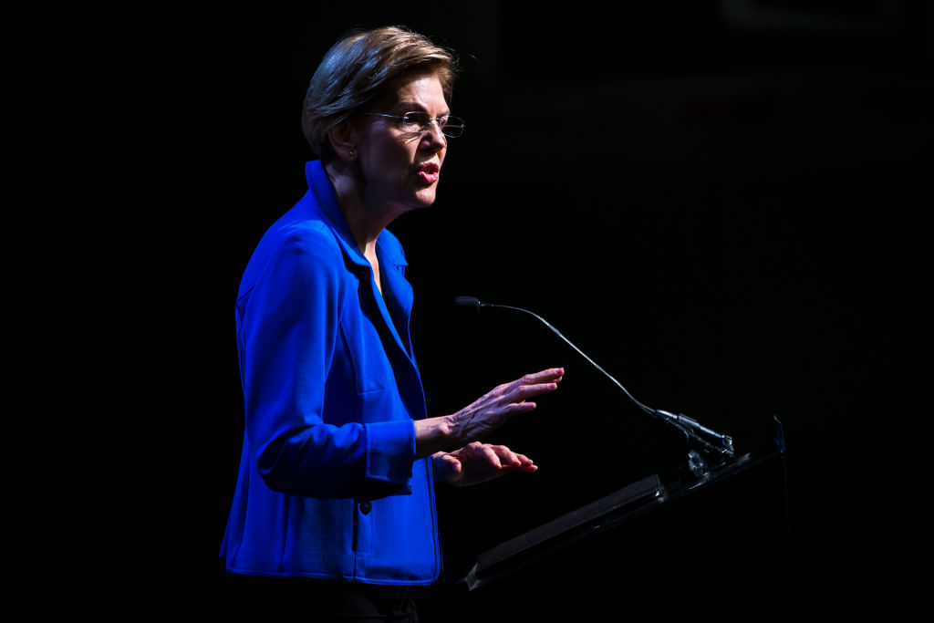U.S. Senator And Presidential Candidate Elizabeth Warren Campaigns In NH