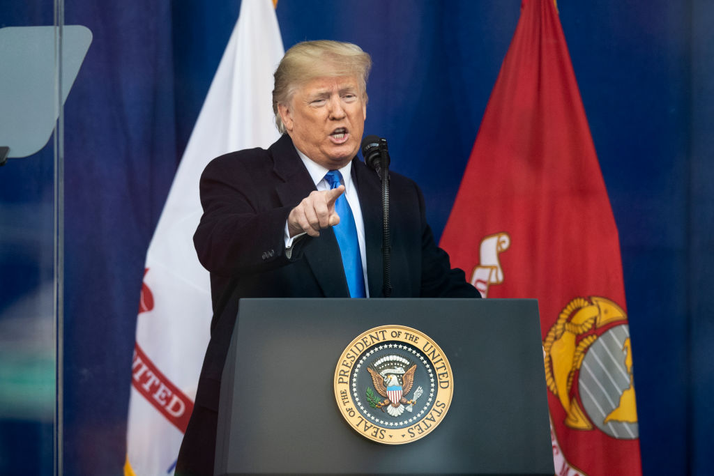 President Donald Trump Opening Ceremony for Veterans Day Parade : NYC