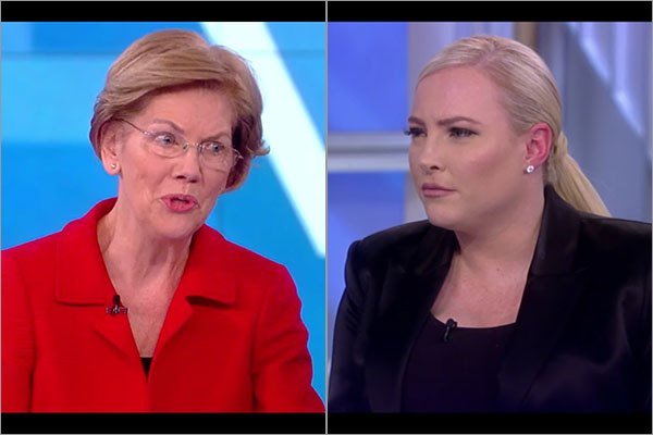 Elizabeth Warren and Meghan McCain on The View