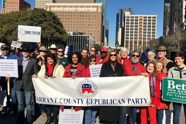 Tarrant County Republican Party white power hand sign