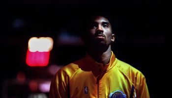 022738.SP.0115.lakers7.WS Lakers guard Kobe Bryant during the National Anthem at the Staples Center