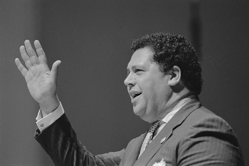 Maynard Jackson Waving to Crowd