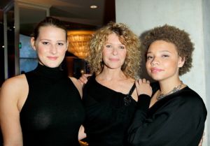 Mikaela Spielberg, with her mother and sister.