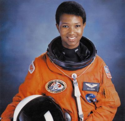 Mae C Jemison, first African-American woman in space, July 1992.