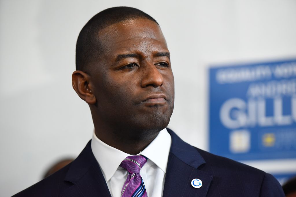 Andrew Gillum Joins LGBTQ Groups At Rally
