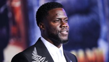 Actor Kevin Hart wearing Alexander McQueen arrives at the World Premiere Of Columbia Pictures&apos; &apos;Jumanji: The Next Level&apos; held at the TCL Chinese Theatre IMAX on December 9, 2019 in Hollywood, Los Angeles, California, United States.