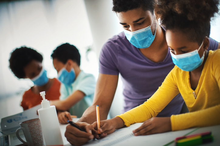 Home schooling during coronavirus quarantine.