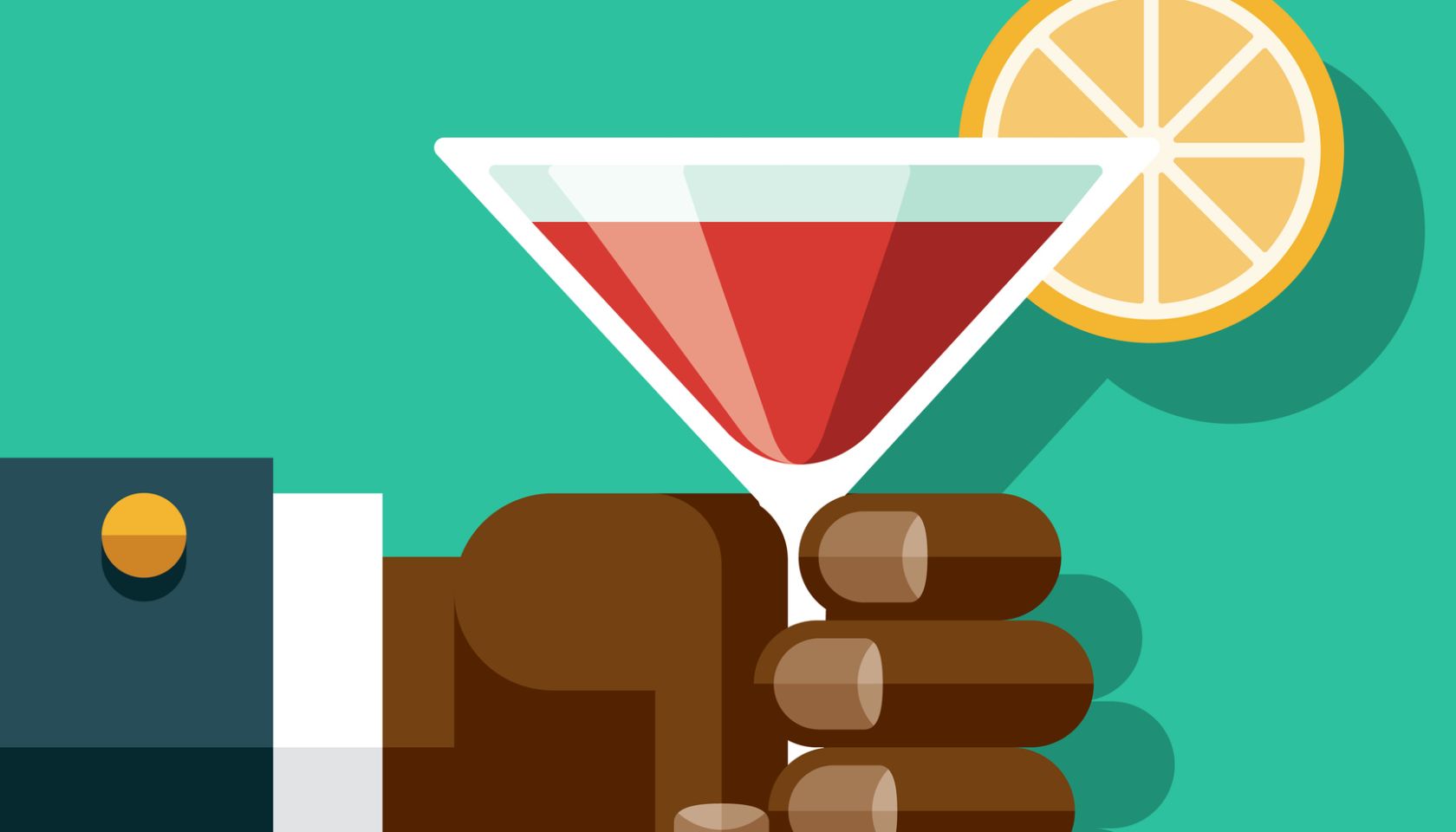 Hand Holding Martini