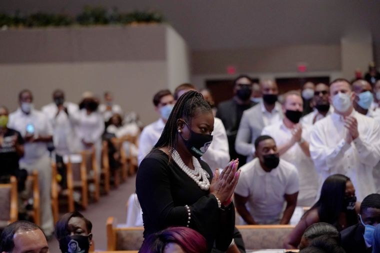 Sybrina Fulton, Trayvon Martin's mother, attends the funeral service for George Floyd