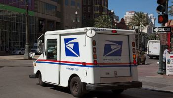 USPS mail van in New Orleans
