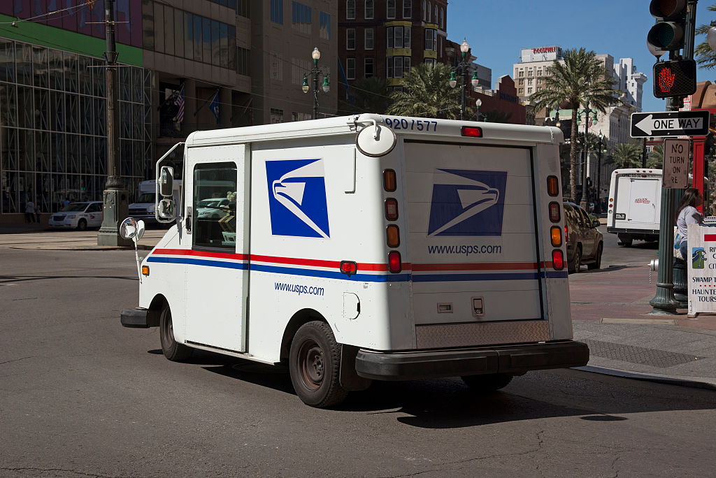USPS mail van in New Orleans