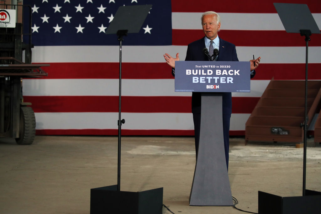 Presidential Candidate Joe Biden Delivers Remarks In Pennsylvania