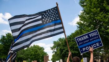 Pro-Police Trump Supporters Rally At Minnesota Governors Mansion