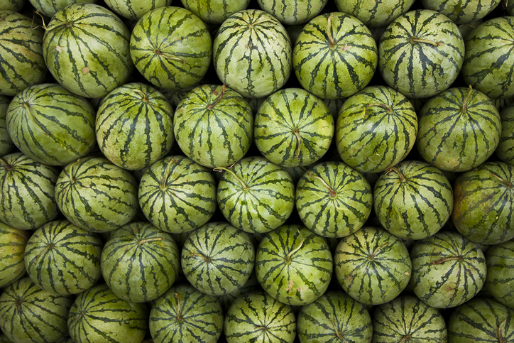 Full Frame Shot Of Watermelon At Market