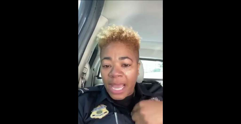 Black cop addressing Blue Lives Matter