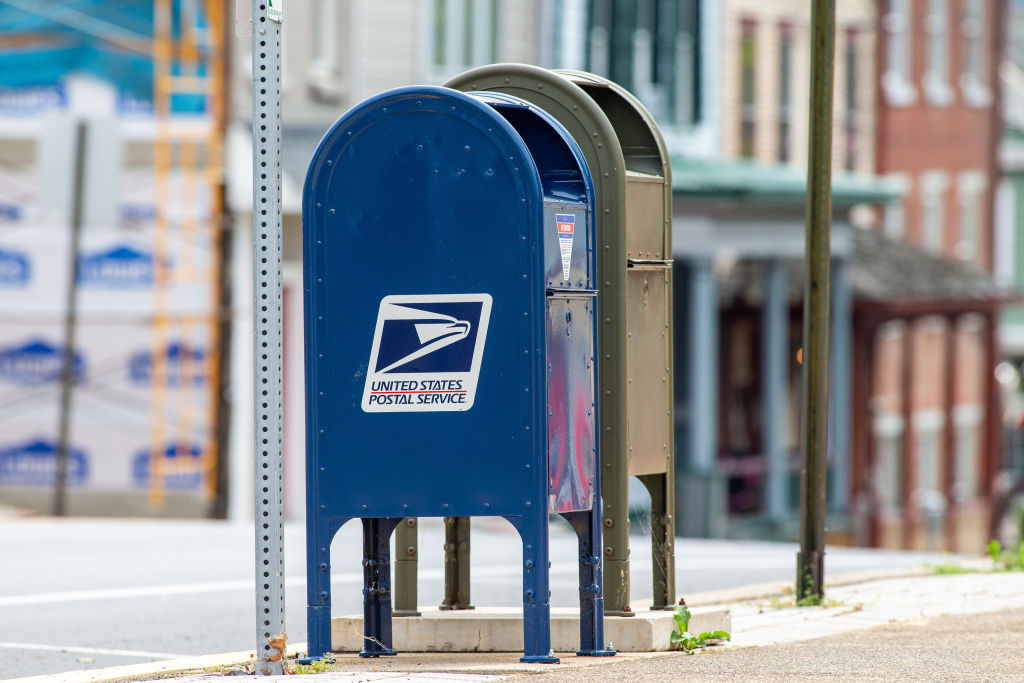 This United States Postal Service (USPS) mailbox is in...