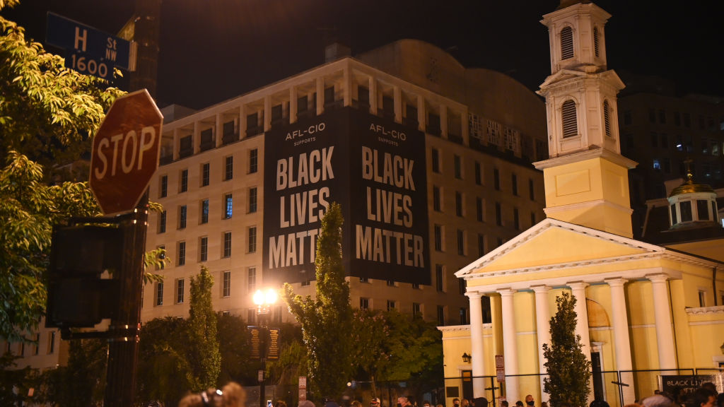 Protests Around White House During Trump's Nomination