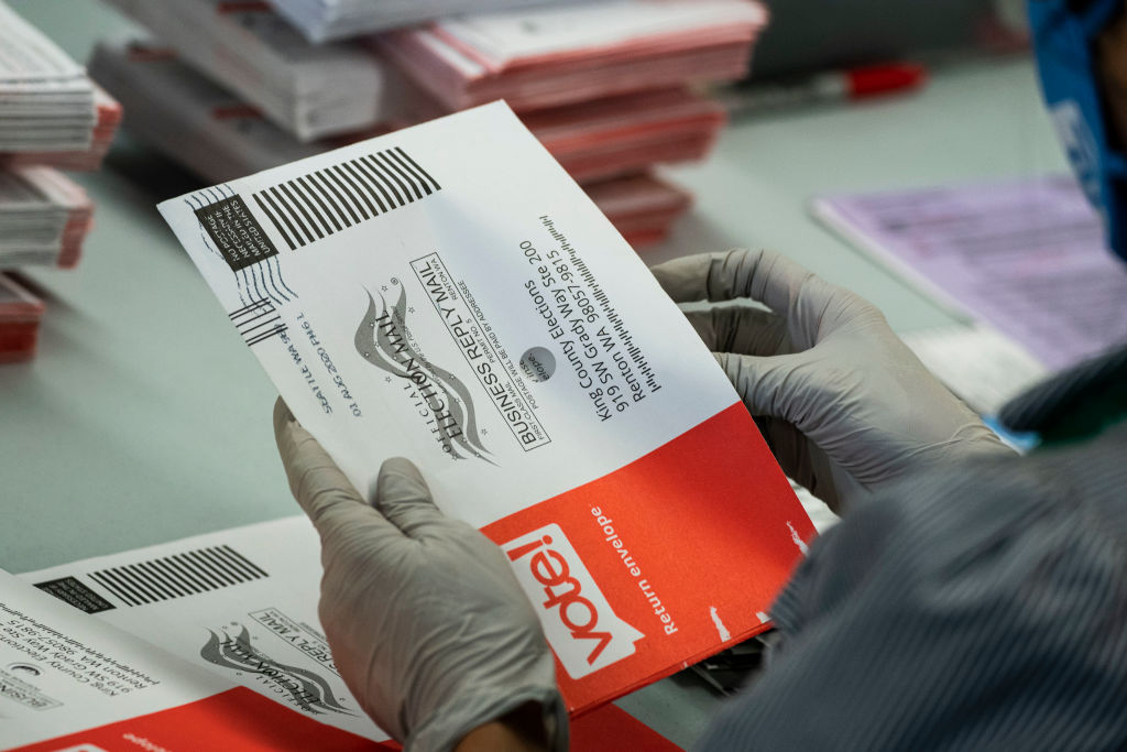 Mail-In Ballots Are Processed For Washington's Primary Election