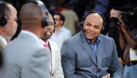 TNT announcer Charles Barkley talks about the Lakers prior to playing against the San Antonio Spurs