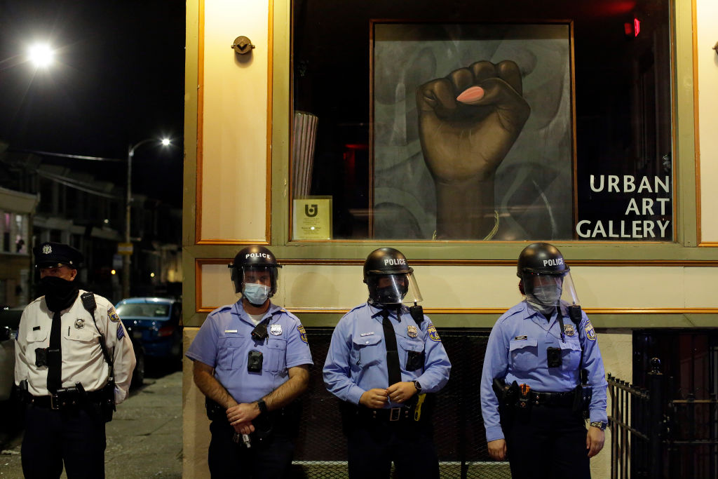 Demonstrators Protest The Fatal Police Shooting Of Walter Wallace Jr. In Philadelphia.
