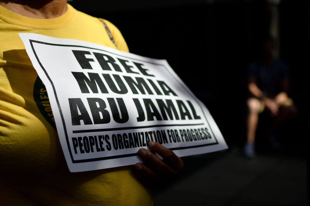 Free-Mumia Protest in Philadelphia, Pennsylvania