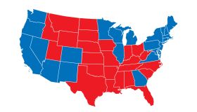USA Presidential Election Map 2020 - Vector EPS10 Illustration
