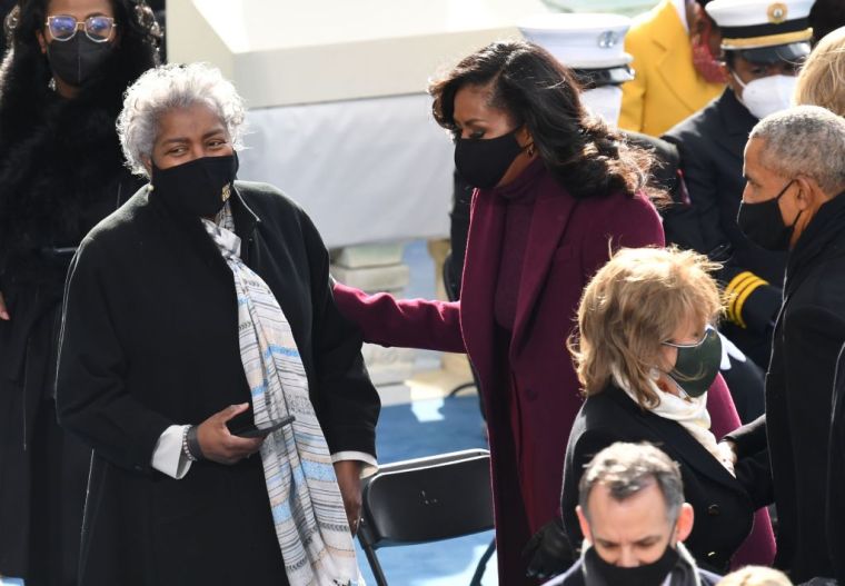 The Obamas and Donna Brazile