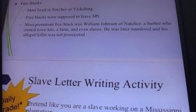 Slave letter writing assignment