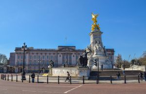 A general view of Buckingham Palace in London...