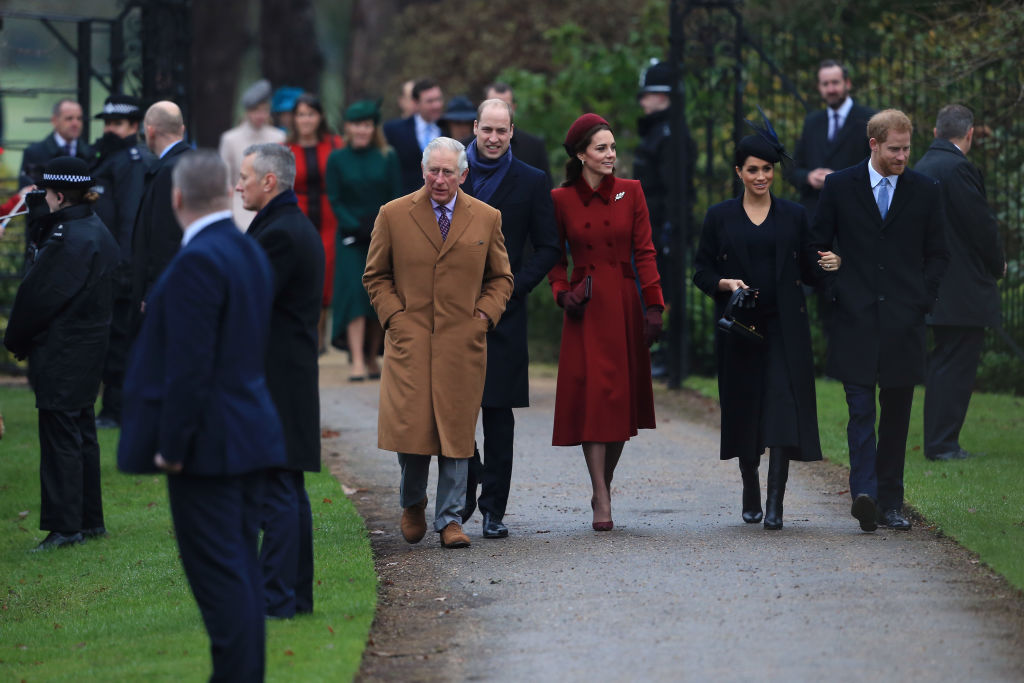 The Royal Family Attend Church On Christmas Day