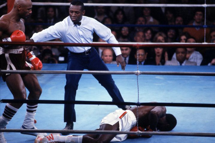 'Marvelous' Marvin Hagler And William 'Caveman' Lee Boxing At Bally's Park Place