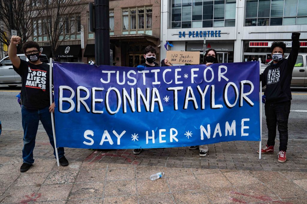 One Year Anniversary Of The Killing Of Breonna Taylor Marked By Protests