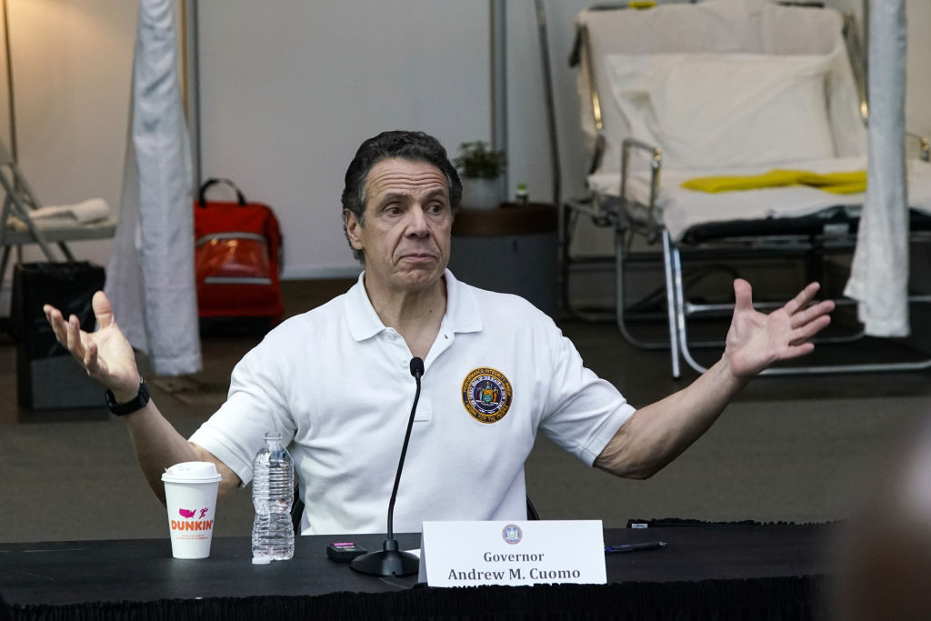 NY Governor Andrew Cuomo Holds Daily Briefing At Javits Center
