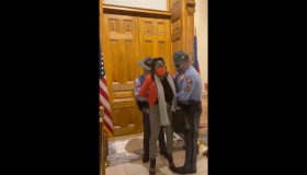 Georgia State Rep. Park Cannon being arrested