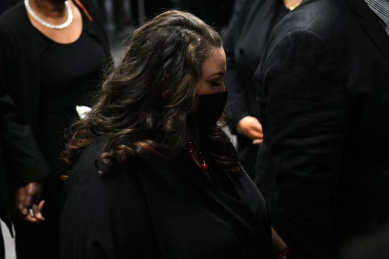 Katie Wright, Daunte Wright's mother, arrives