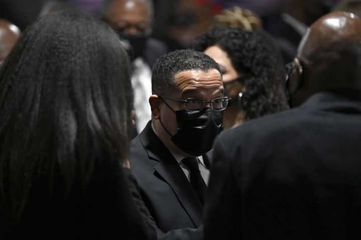 Minnesota Attorney General Keith Ellison attends funeral