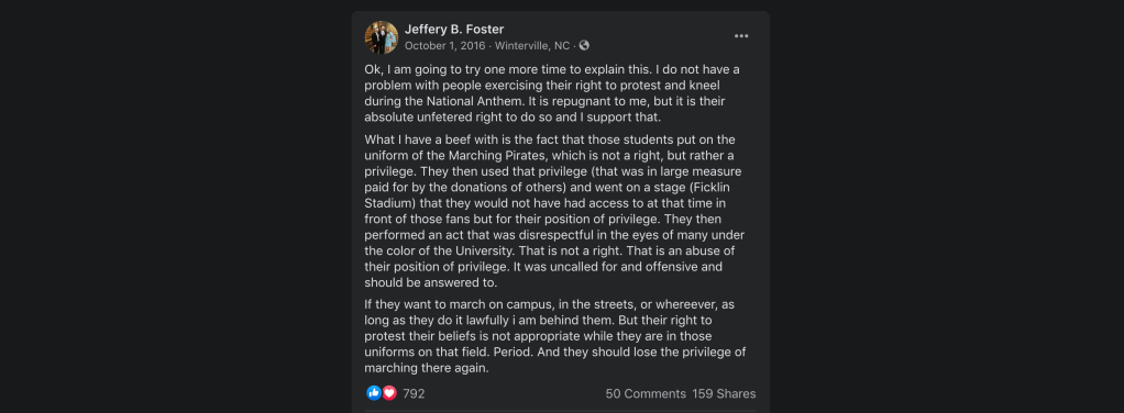 Judge Jeffery Foster Facebook posts