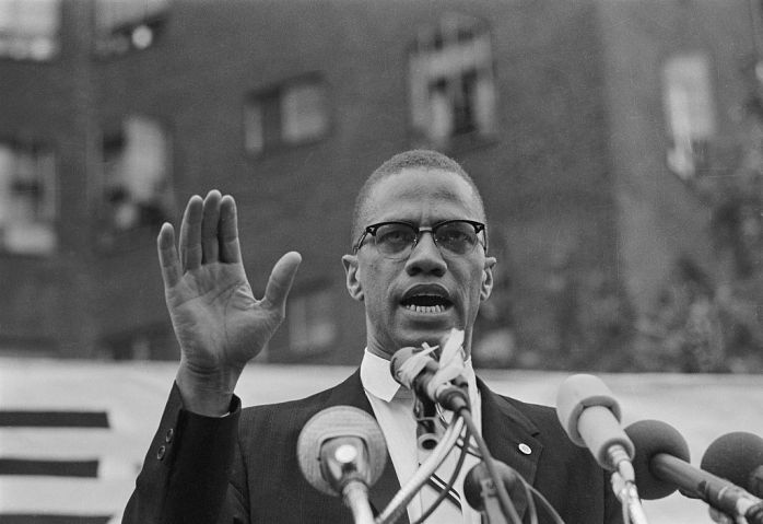 Malcolm X Speaking at Rally