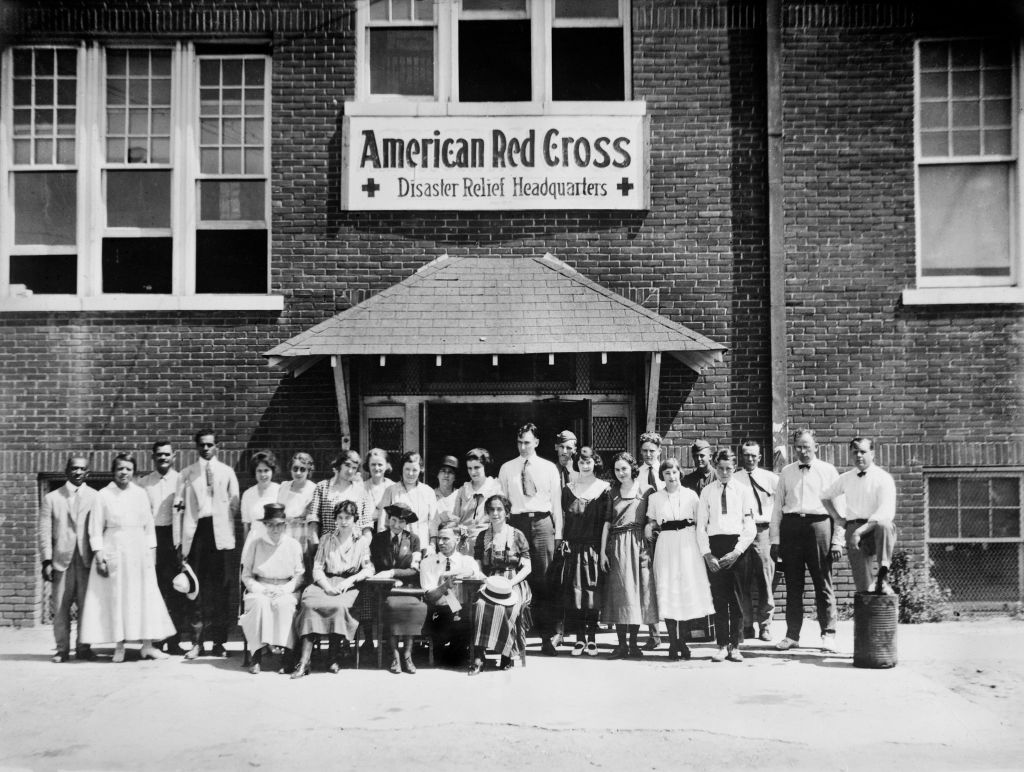 Headquarters Staff, American Red Cross Disaster Relief Headquarters, after Race Riot, Tulsa, Oklahoma, USA, American National Red Cross Photograph Collection, 1922