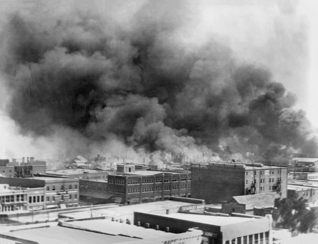 Billowing Smoke during Race Riots, Tulsa, Oklahoma, USA, Alvin C. Krupnick Co., June 1921