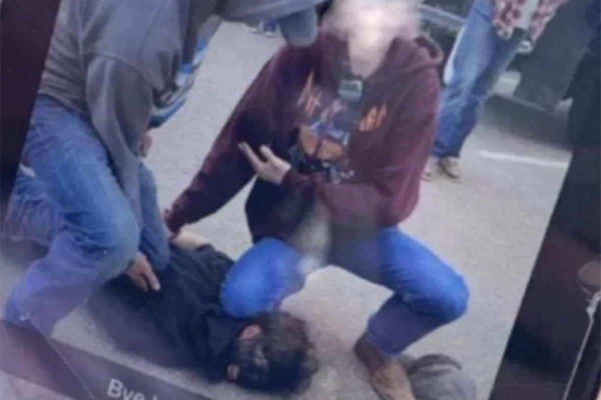 Mead High School students re-enacting George Floyd's murder