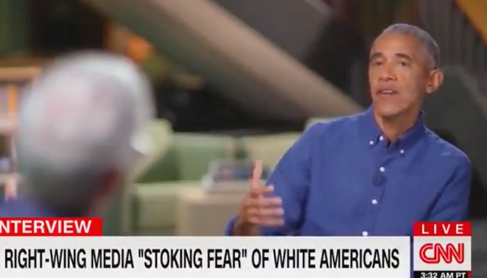 Barack Obama interviewed by Anderson Cooper on CNN