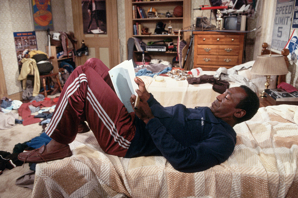 Bill Cosby Studying Lines on "Cosby Show" Set